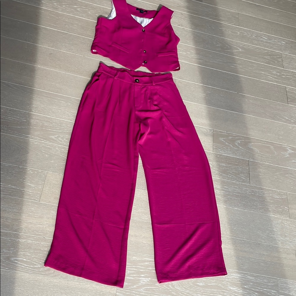 Women's Pink Pants & Jumpsuit Set